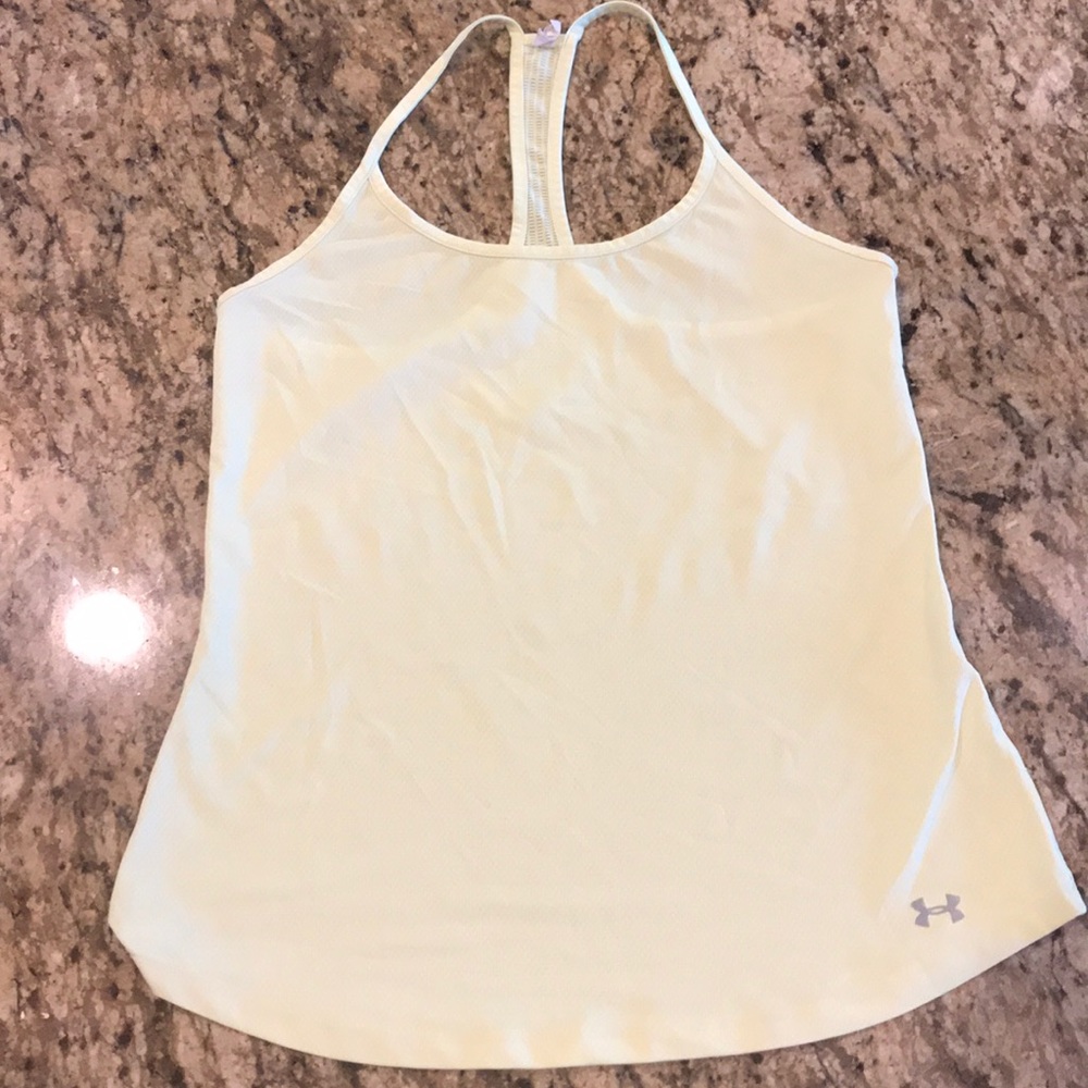 Neon yellow Under Armour tank